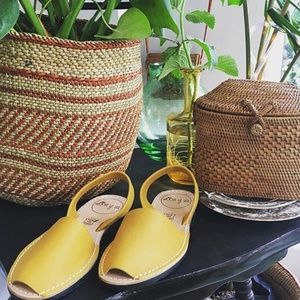 Viscata Menorca Avarcas in Mustard Yellow